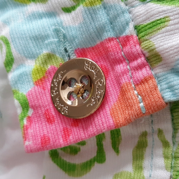 Lilly Pulitzer The Callahan Short Size 2 Pool Blue Pink Lemonade Floral - Picture 13 of 15